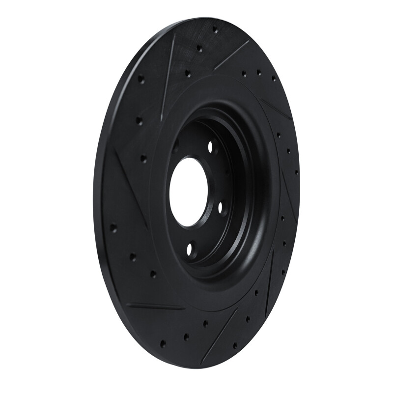 Mazda CX-9 Brake Rotor (1) - Rear Right - R1 Concepts - Drilled & Slotted - Black - `16-`23